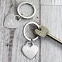 Personalised Sterling Silver Heart Keyring, thumbnail 1 of 4