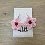 Handmade Crochet Cherry Blossom Earrings, thumbnail 8 of 8