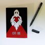 Love Boo Gothic Ghost Valentines Card, thumbnail 7 of 7