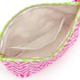 Quilted Make Up Bag | Neon Pink, thumbnail 2 of 2