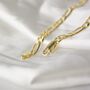 Yellow Gold Figaro Chain Necklace, thumbnail 2 of 6