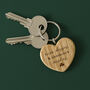 Oak Heart Keyring 'Irish Kisses And Shamrock Wishes' | Keys | Key Accessory, thumbnail 1 of 2