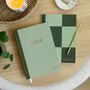 Personalised 2026 Diary With Matching Notebook And Pen Gift Set, Sage Green, thumbnail 1 of 12