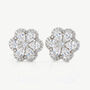 Women's Sterling Silver Bridal Flower Stud Earrings, Wedding Jewellery, thumbnail 2 of 3