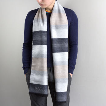 Personalised Men's Cashmere Blend Scarf, 4 of 10