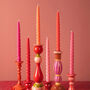 Set Of Six Sunrise Twisted Dinner Candles, thumbnail 3 of 3
