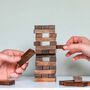 Personalised Luxury Wooden Stacking Tower Block Game, thumbnail 4 of 6