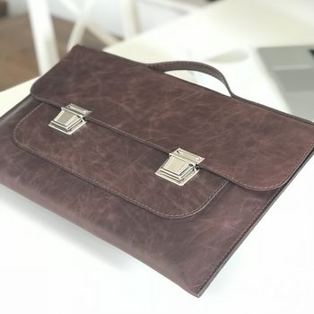 Leather Document Laptop Case, 3 of 5