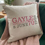 Personalised 70th Birthday Cushion, thumbnail 3 of 8