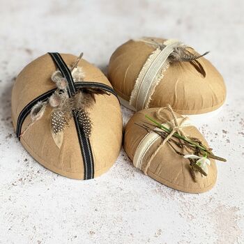 Brown Kraft Paper Mache Easter Egg Containers Fillable, 5 of 6