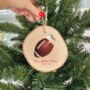 Personalised American Football Christmas Pudding Decoration, thumbnail 1 of 2