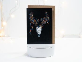 Deer With Christmas Lights Card, 3 of 4