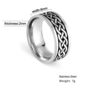 8mm Mens Celtic Knot Stainless Steel Band Ring, thumbnail 6 of 6