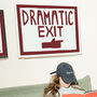 Dramatic Exit Funny Hand Painted Wall Art Print, thumbnail 5 of 10