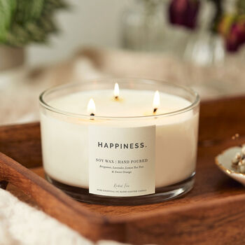Three Wick Aromatherapy Candle Mood Boosting Wellness, 2 of 10