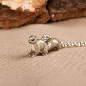 Squirrel Necklace Enamelled Sterling Silver, 2 of 6