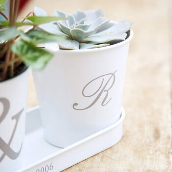 Personalised Tray And Pots Initial Design, 3 of 5