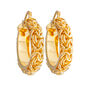 Gold Plate Byzantine Hoop Earrings, thumbnail 2 of 2