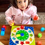 Wooden Teaching Clock And Shape Sorter Puzzle, thumbnail 2 of 6