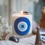 Evil Eye Black Tourmaline Crystal Candle Protection, thumbnail 3 of 4