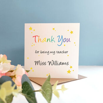 Thank You Star Teacher Card, 3 of 6