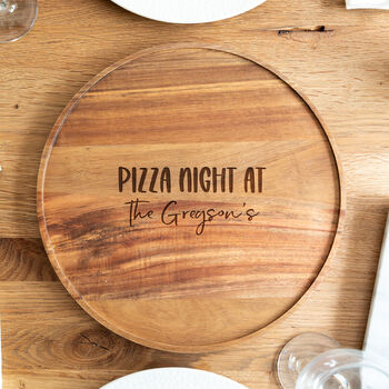 Personalised Pizza Board Acacia Wood, 5 of 5