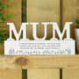 Personalised Floral Wooden Mum Ornament, thumbnail 2 of 4