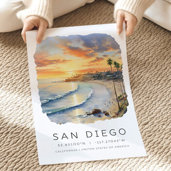 San Diego California Travel Destination Art Print Gifts, 3 of 7