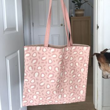 Pink Tote Bag With Motivational Message Inside, 2 of 4