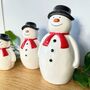 Christmas Ceramic Snowman Family, thumbnail 4 of 7
