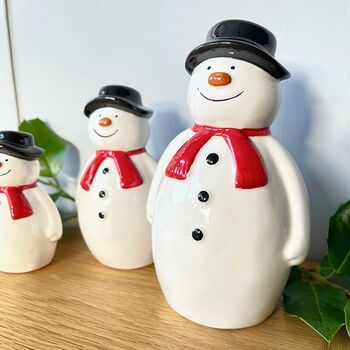 Christmas Ceramic Snowman Family, 4 of 7