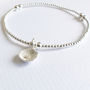Sterling Silver Beaded Lily Pad Bracelet, thumbnail 1 of 4