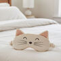 Cat Face Silky Satin Eye Mask And Sleep Mask, thumbnail 4 of 7