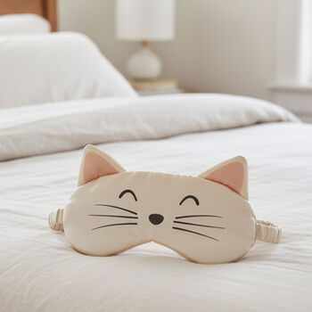 Cat Face Silky Satin Eye Mask And Sleep Mask, 4 of 7