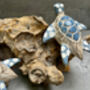 Set Of Three Swimming Turtles On Driftwood – Handmade Gift, thumbnail 11 of 11