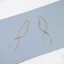 Sterling Silver Wave Ear Wire Threader Earrings, thumbnail 6 of 11