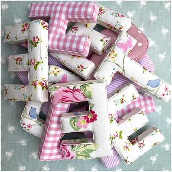 Pink And Blue Fabric Letter, 8 of 12