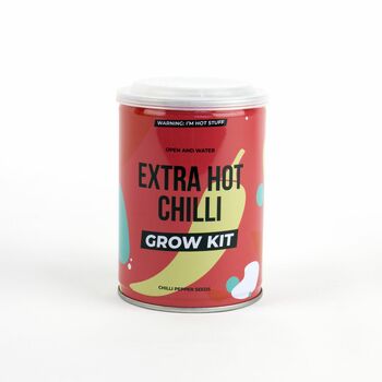 Extra Hot Chilli Peppers Grow Kit Tin, 3 of 3