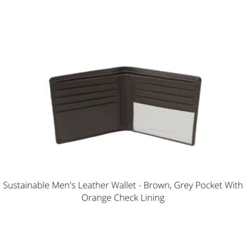 Sustainable Men's Leather Wallet, 7 of 11