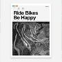 'Ride Bikes Be Happy' Road Cycling Art Print, thumbnail 2 of 3