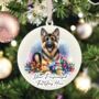 Personalised German Shepherd In Christmas Lights, thumbnail 10 of 10