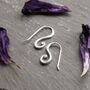 Sterling Silver Simple Curls Drop Earrings, thumbnail 1 of 4