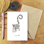 Conspiracy Ring Tailed Lemur Greetings Card, thumbnail 1 of 6