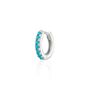 Turquoise Single Cartilage Hoop Earring, 7mm, thumbnail 3 of 5