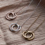 Personalised Medium Double Hoop Names Necklace, thumbnail 5 of 11