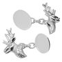 Personalised Sterling Silver Stag Cufflinks, thumbnail 3 of 6