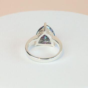 Purple Iridescent Triangular Crystal Ring, 3 of 4