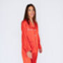 Matching Personalised Mum And Daughter Red Christmas Silky Pyjama Set, thumbnail 12 of 12