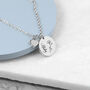 Personalised Birth Flower Heart And Disc Necklace, thumbnail 4 of 12