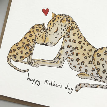 Leopard Love Hand Illustrated Mother's Day Card, 4 of 4